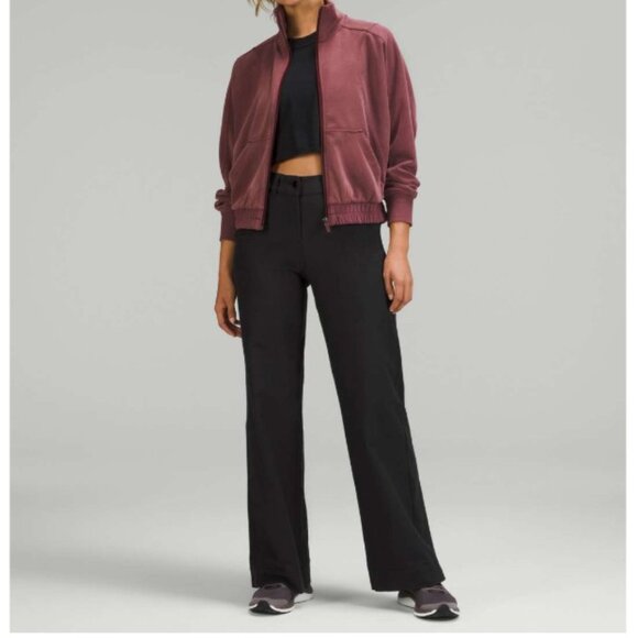 Lululemon City Sleek 5 Pocket Wide-Leg High-Rise Pant Light Utilitech Black 28 - Picture 1 of 5